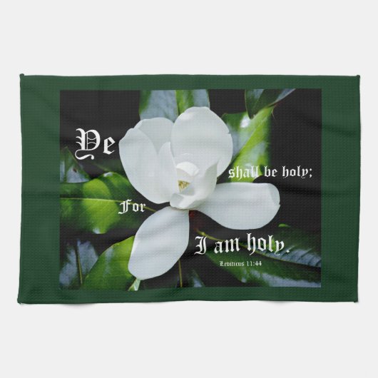 Zuidelijke Magnolia met Leviticus 11:44 Theedoek (Horizontaal)