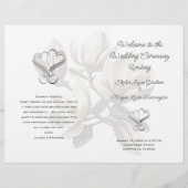 Zuidelijke Magnolia Vouwbaar Huwelijksprogramma Sj (Voorkant)