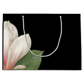 Zuidelijke Magnoliabloem | Roze Wit Zwart Large Cadeautasje (Voorkant)