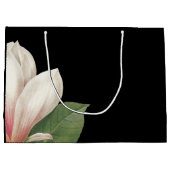 Zuidelijke Magnoliabloem | Roze Wit Zwart Large Cadeautasje (Achterkant)