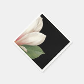 Zuidelijke Magnoliabloem | Roze Wit Zwart Servetten (Hoek)
