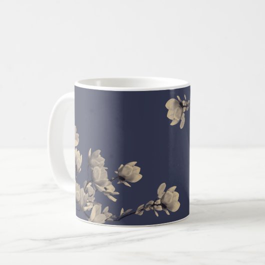 Zuidelijke Magnolias en Midnight Blue Koffiemok (Voorkant links)