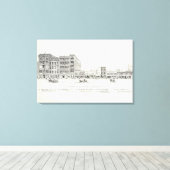 Zuidelijke markt 7e canvas afdruk (Insitu (Houten vloer))