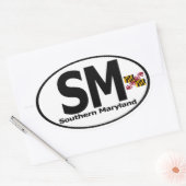 Zuidelijke Maryland Decal (set van 4) Ovale Sticker (Envelop)