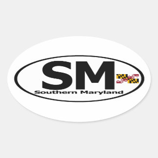 Zuidelijke Maryland Decal (set van 4) Ovale Sticker