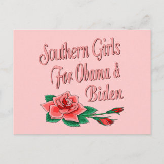 Zuidelijke meisjes voor Obama Biden Briefkaart