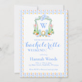 Zuidelijke Monogram Grandmillennial Bachelorette Kaart (Voorkant)