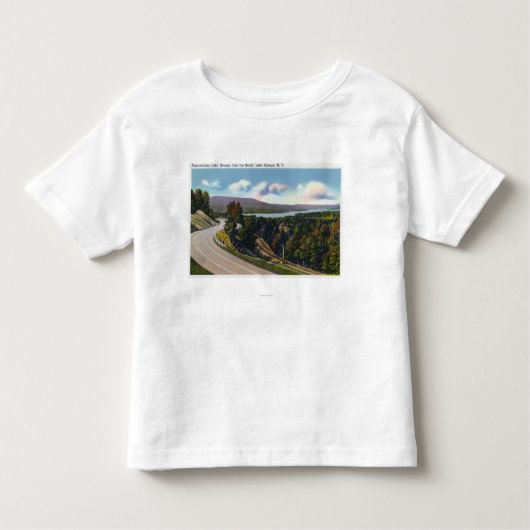 Zuidelijke nadering van het meer vanaf de weg kinder shirts (Voorkant)