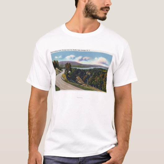Zuidelijke nadering van het meer vanaf de weg t-shirt (Voorkant)