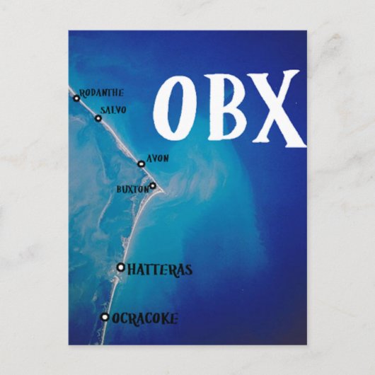 Zuidelijke OBX-kaart Briefkaart (Voorkant)
