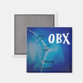 zuidelijke OBX-kaart Magneet (Voorkant / Achterkant)