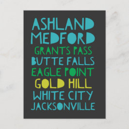 Zuidelijke Oregon-steden Briefkaart