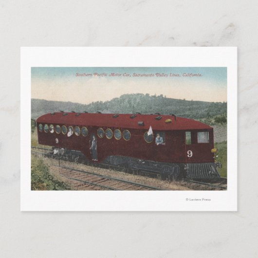 Zuidelijke Pacifische motorwagen Briefkaart (Voorkant)
