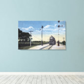 Zuidelijke Pacifische Spoorweg naar Pajaro Canvas Afdruk (Insitu (Houten vloer))