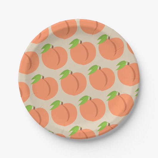 Zuidelijke peach Emoji - Bord van de zomerpartij (Voorkant)