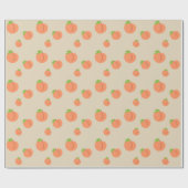Zuidelijke peach Emoji - Summer Party Wrapping pap Cadeaupapier (Vlak)