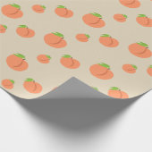 Zuidelijke peach Emoji - Summer Party Wrapping pap Cadeaupapier (Hoek)