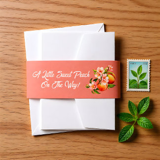 Zuidelijke Perzik Tuin Baby Shower Uitnodigingen Wikkel