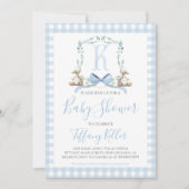 Zuidelijke Preppy Blauwe Eend Jongens Baby Shower Kaart (Voorkant)