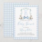 Zuidelijke Preppy Blauwe Eend Jongens Baby Shower Kaart (Voorkant / Achterkant)