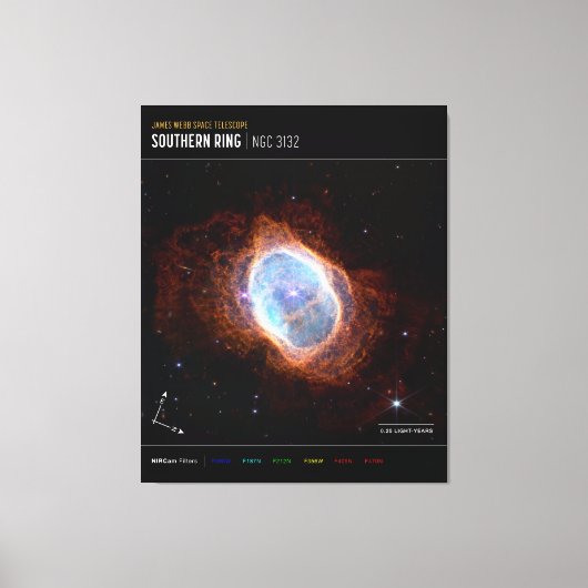 Zuidelijke Ring Nebula Space James Webb Telescope Canvas Afdruk (Voorkant)