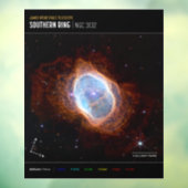 Zuidelijke Ring Nebula Space James Webb Telescope Raamsticker (Vel 3)