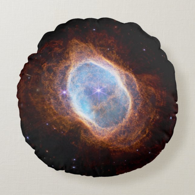 Zuidelijke Ring Nebula Space James Webb Telescope Rond Kussen (Voorkant)