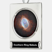 Zuidelijke Ring Nebula Space James Webb Telescope Verzilverd Banner Ornament (Links)