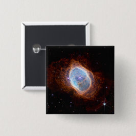 Zuidelijke Ring Nebula Space James Webb Telescope Vierkante Button 5,1 Cm