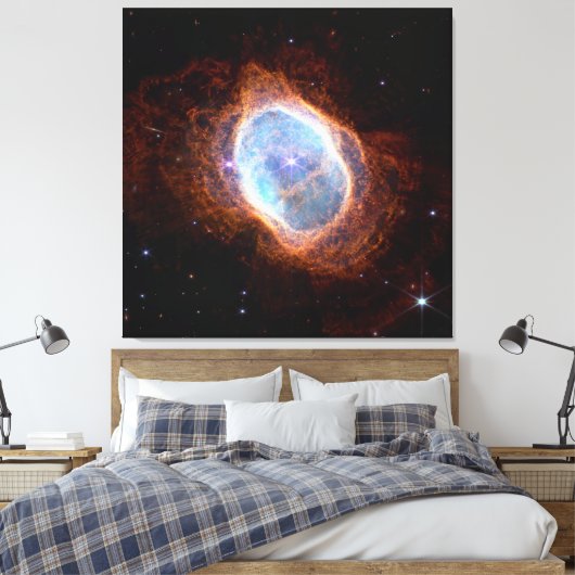 Zuidelijke Ring Planetaire Nebula | NIRCam | JWST Canvas Afdruk (Insitu (Slaapkamer))