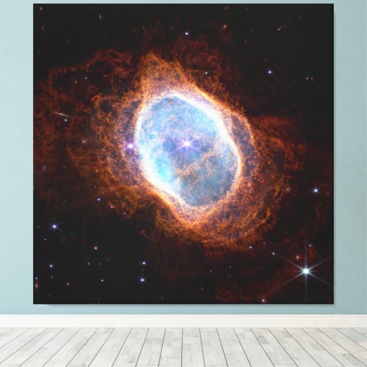 Zuidelijke Ring Planetaire Nebula | NIRCam | JWST Canvas Afdruk (Insitu (Houten vloer))
