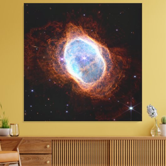 Zuidelijke Ring Planetaire Nebula | NIRCam | JWST Canvas Afdruk (Insitu (Woonkamer))
