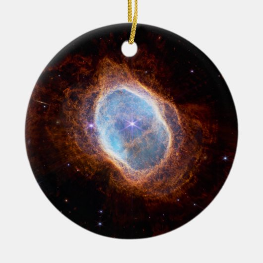 Zuidelijke Ring Planetaire Nebula | NIRCam | JWST Keramisch Ornament (Voorkant)