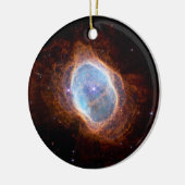 Zuidelijke Ring Planetaire Nebula | NIRCam | JWST Keramisch Ornament (Links)