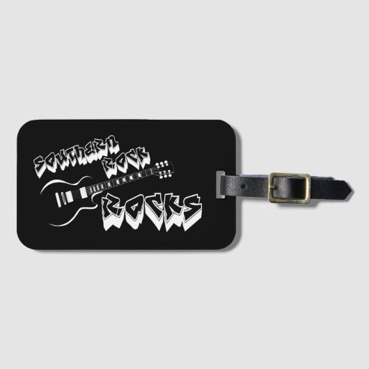 Zuidelijke rockmuziek bagagelabel (Voorkant (horizontaal))