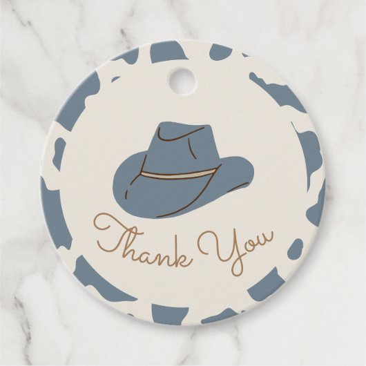 Zuidelijke Rodeo Cowboy Birthday Gift Labels (Voorkant)