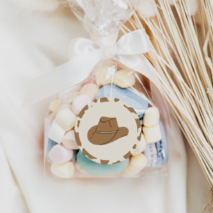 Zuidelijke Rodeo Neutral Cowboy Birthday Ronde Sticker
