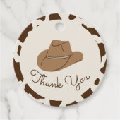 Zuidelijke Rodeo Neutrale Cowboy Birthday Gift Lab Bedankjes Labels (Voorkant)