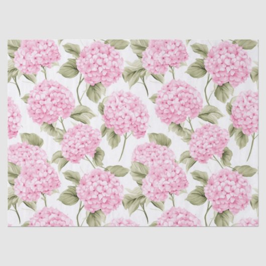 Zuidelijke Roze Hortensia Tissuepapier (Voorkant)