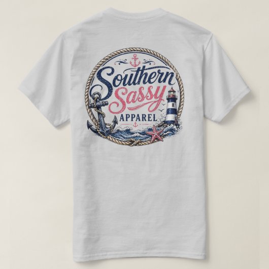 Zuidelijke Sassy Kleding T-shirt (Design achterkant)