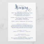 Zuidelijke Schone Marine Welkomstbrief & Reisplan Programmakaart (Achterkant)