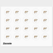 Zuidelijke Shrimp Art Logo Ronde Sticker (Vel)