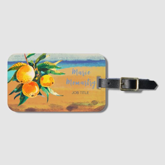 Zuidelijke sinaasappels bagagelabel (Voorkant (horizontaal))