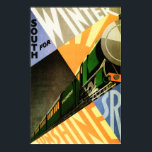 Zuidelijke Spoorwegen Vintage Art Deco Poster<br><div class="desc">Alle afbeeldingen van het poster in deze winkel zijn DIGITAAL RETOUCHED EN VERBETERD! Scherpe heldere kleuren en smetten verwijderd! Hi Res reproductie  poster collectie. Zuidelijke Spoorwegen Reisposter Adverteren.</div>