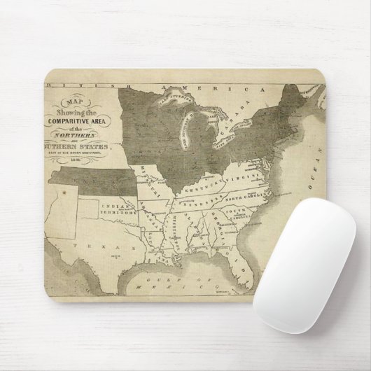 Zuidelijke Staten 1861 Mousepad Muismat (Met muis)