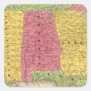 Zuidelijke Staten, Verenigde Staten van Amerika Vierkante Sticker
