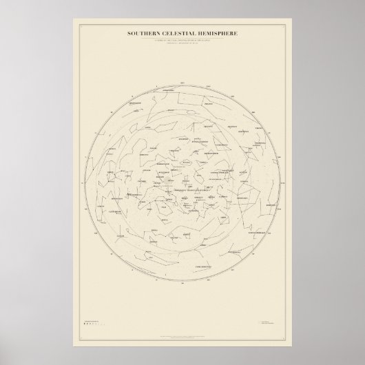 Zuidelijke sterrenhemel poster (Voorkant)