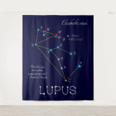 Zuidelijke sterrenhemel sterrenbeeld Lupus Wandkleed (Voorkant)