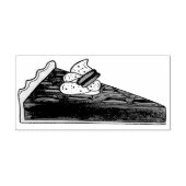 Zuidelijke Stijl Pecan Pie Slice American Dessert Rubberstempel (Afrduk)