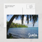 Zuidelijke Stille Oceaan ingelijst door Palm Tree, Briefkaart (Voorkant / Achterkant)